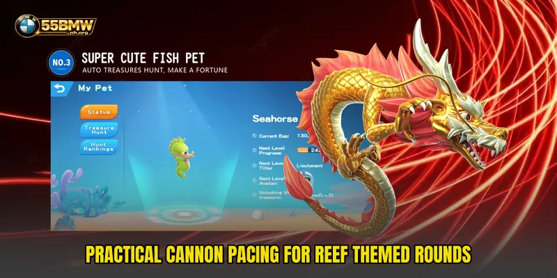 Practical cannon pacing for reef themed rounds